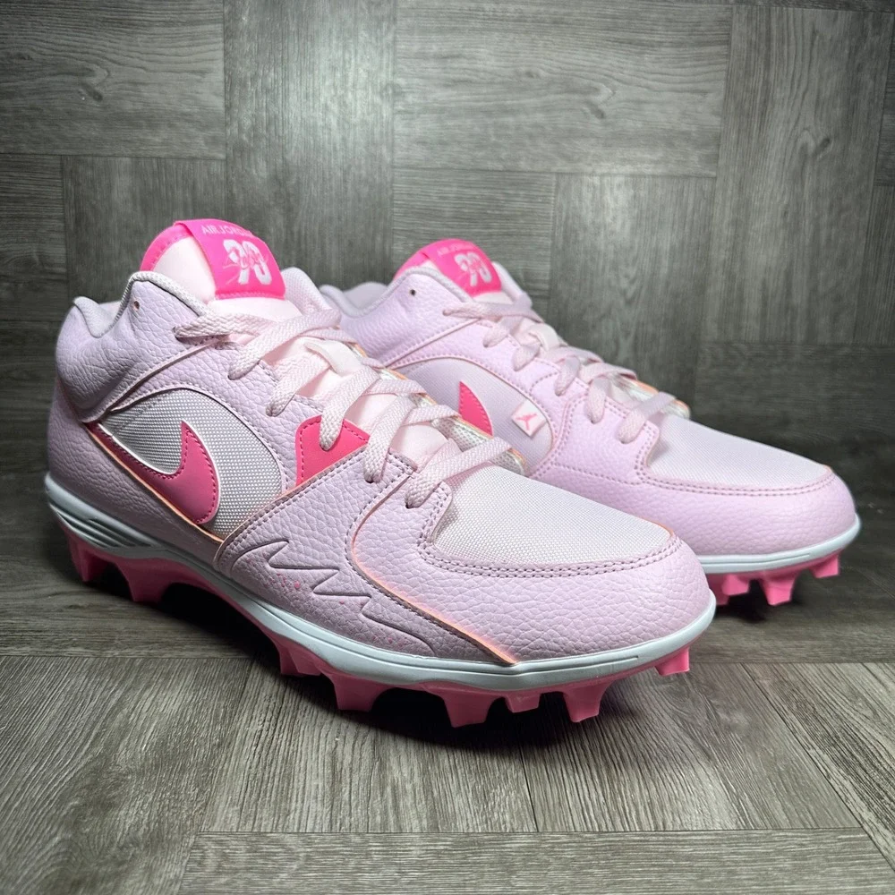 Jordan Stadium 90 Men's 13 Football Cleats Pink Leather Athletic NEW HQ0210-600